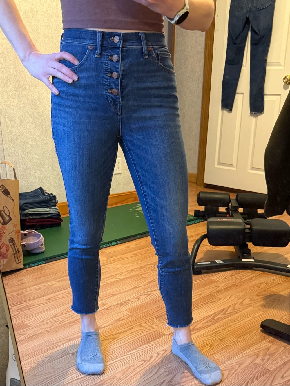 EUC Madewell 10” High-Rise Skinny Crop Jeans